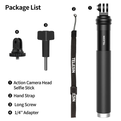 TELESIN For GoPro Selfie Stick Foldable Tripod Phone Holder