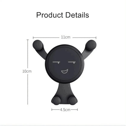 Gravity Car Phone Holder Air Vent Clip Smile Face Mount