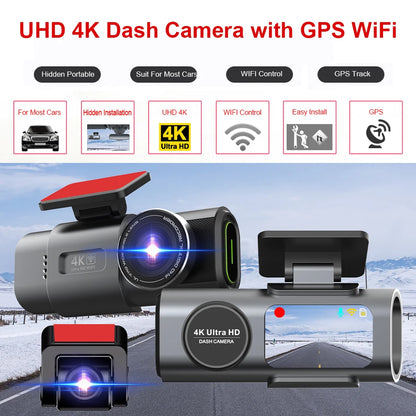Yangood 4K Dash Cam Dual Channel Dual Lens Night Vision