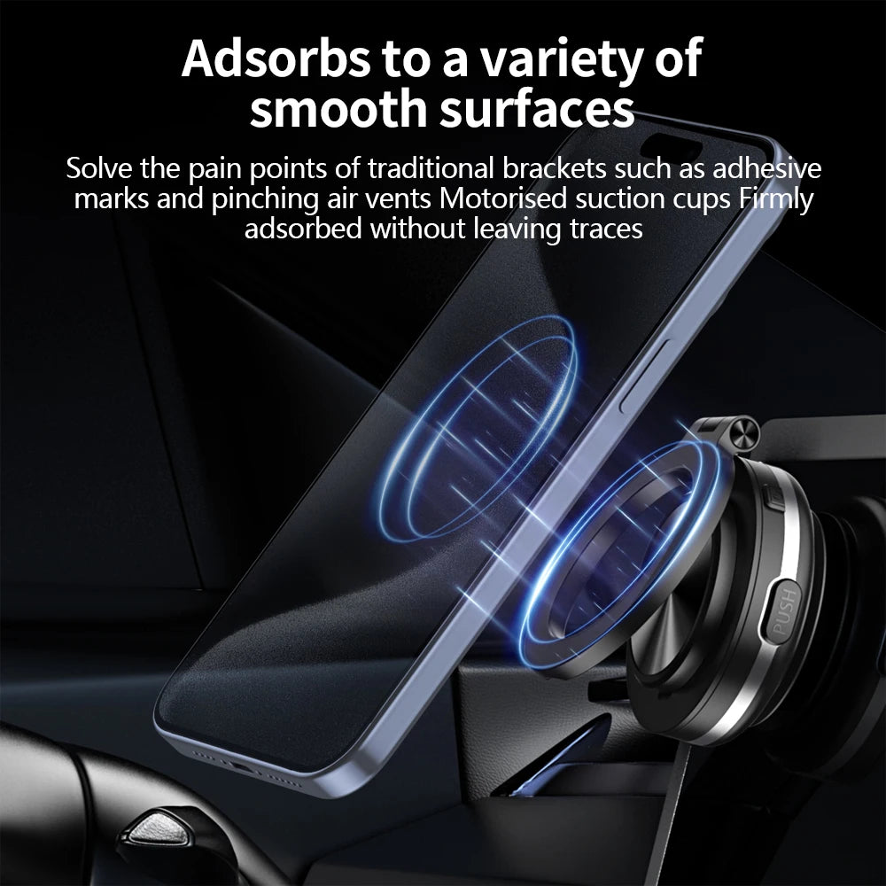 Car Phone Holder Magnetic Mount 360° Rotating Vacuum