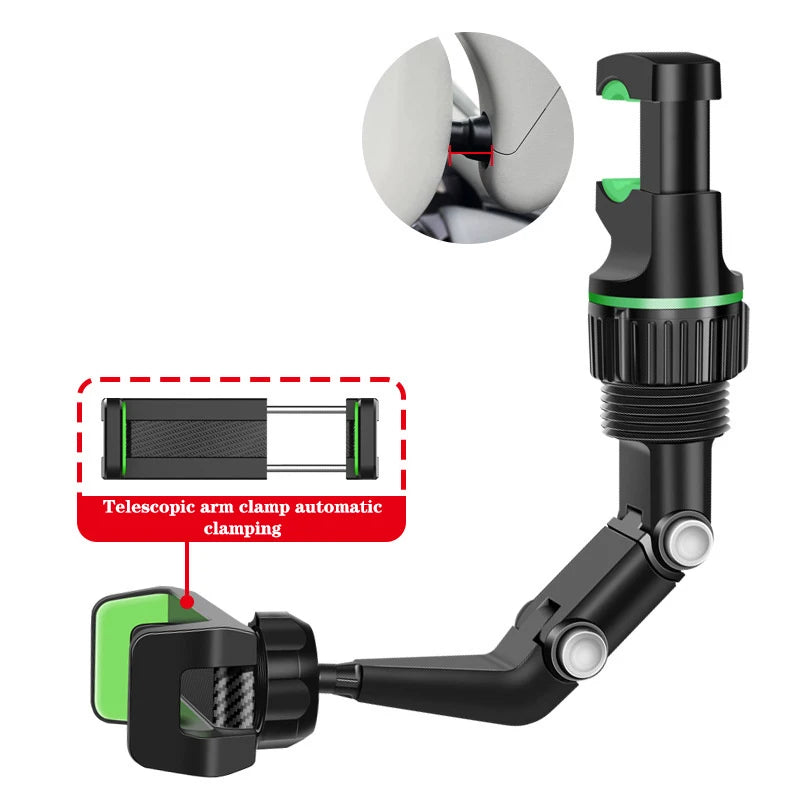 NewRearview Mirror Phone Holder For Car 360° Rotating Phone