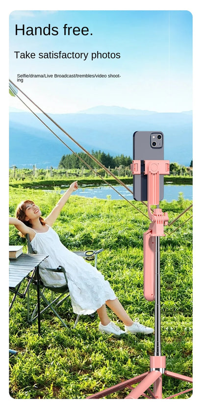 BSLIUFANG Selfie Stick Wireless Tripod Stand with Light