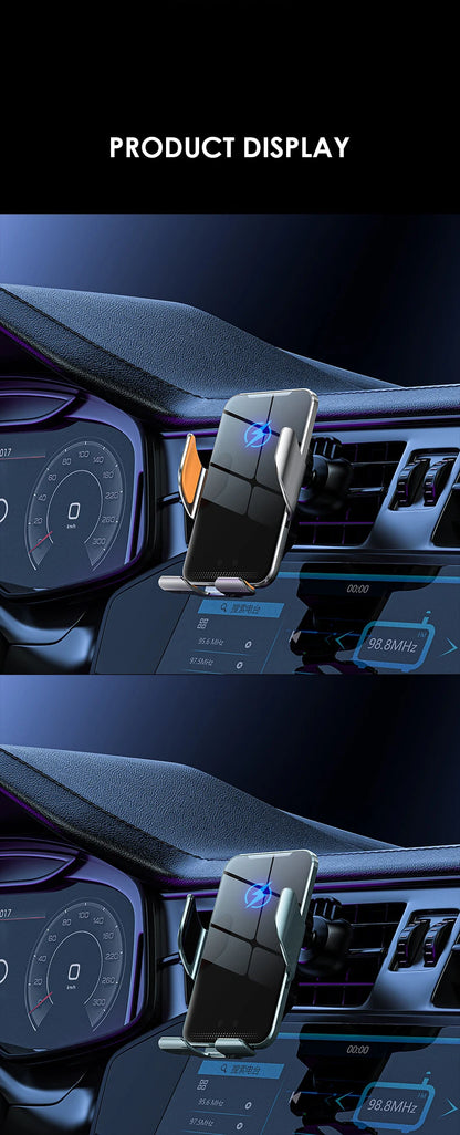 Wireless Car Charger Air Vent Auto Clamping Super Fast Charging