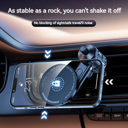 15W Car Magnetic Wireless Charger Holder with Metal Body - Fits Vent