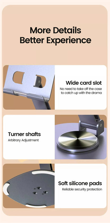 Rotating Table Cell Phone Holder Support Desktop Stand