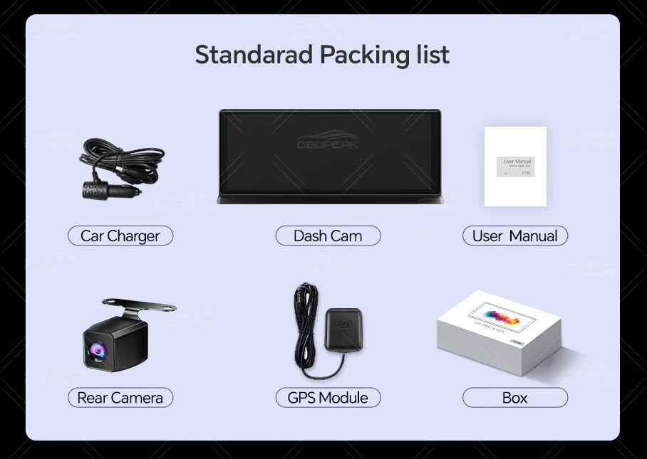 K2 Pro 11.3" Car DVR 4K Camera Wireless Carplay Dash Cam