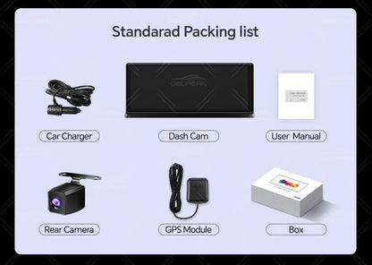 K2 Pro 11.3" Car DVR 4K Camera Wireless Carplay Dash Cam