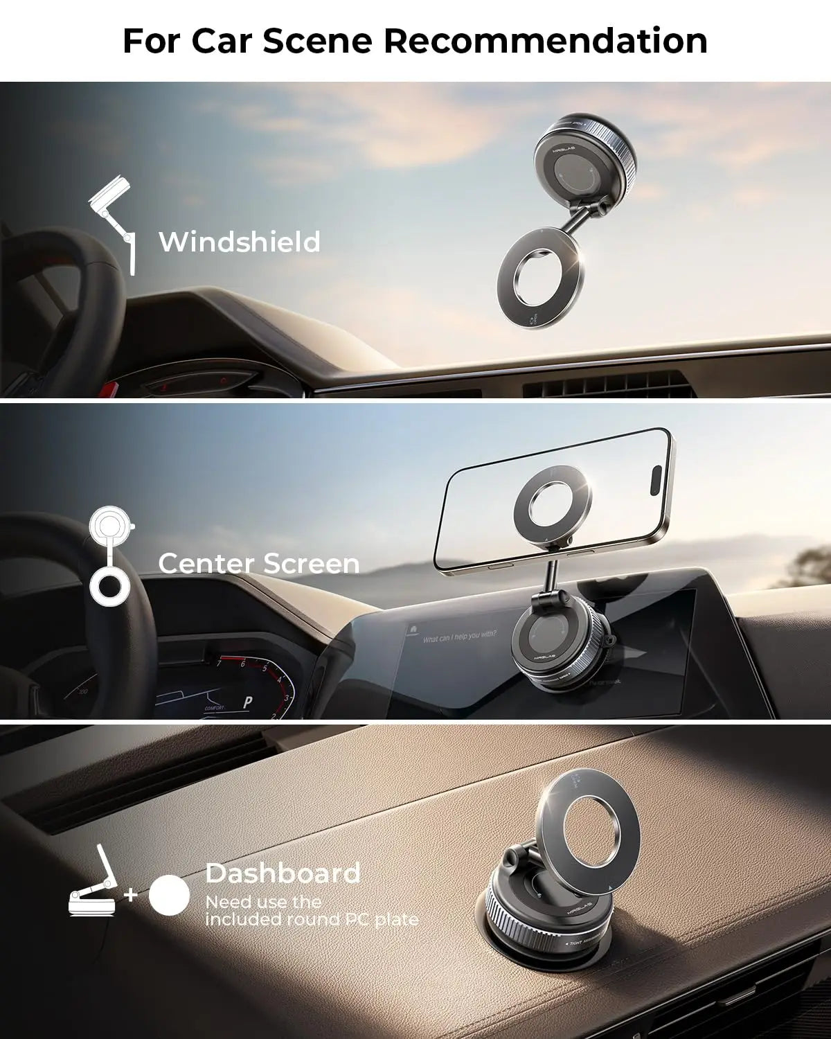 Car Phone Holder Magsafe Magnetic Mobile Cellphone Support