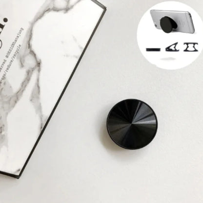 CD Pattern Metal Surface Mobile Phone Holder Stand Grip