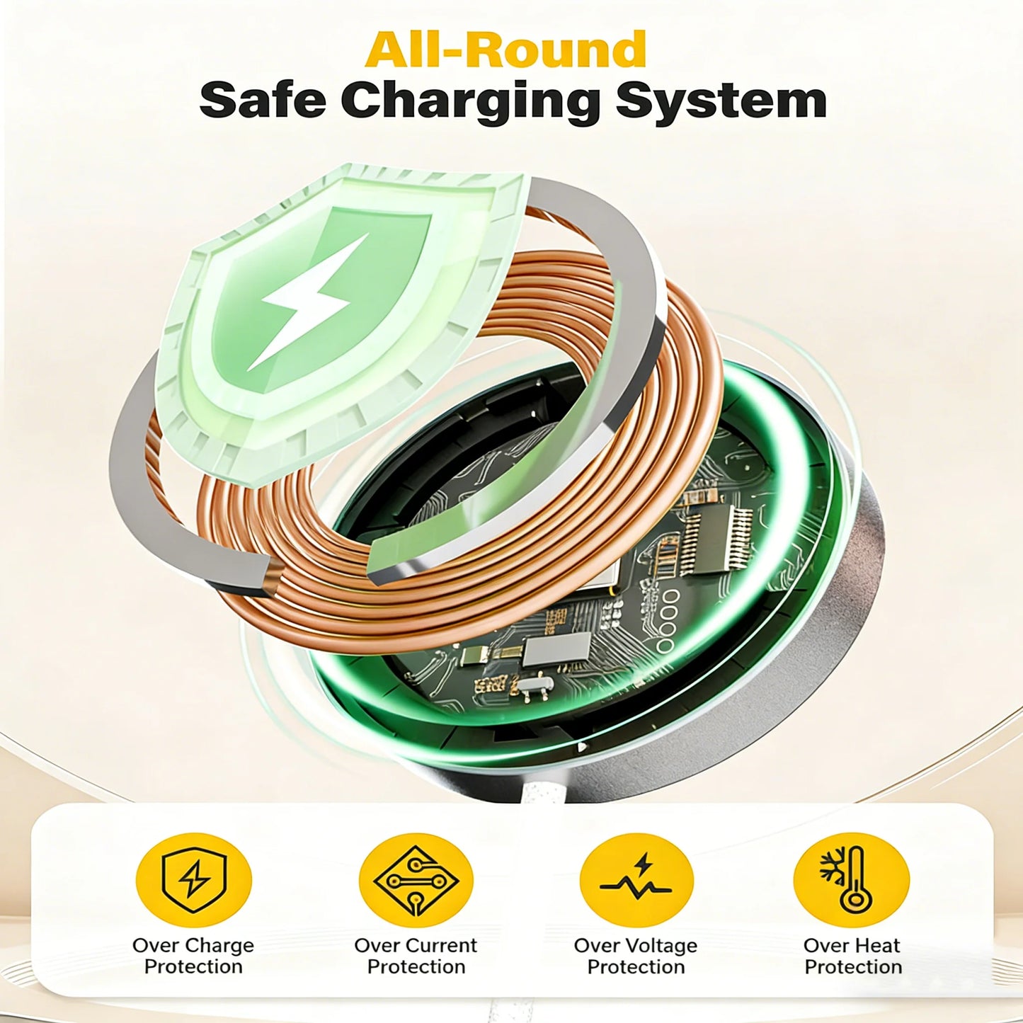 TIMESS QI2 25W Fast Wireless Charger 2-IN-1 Charging