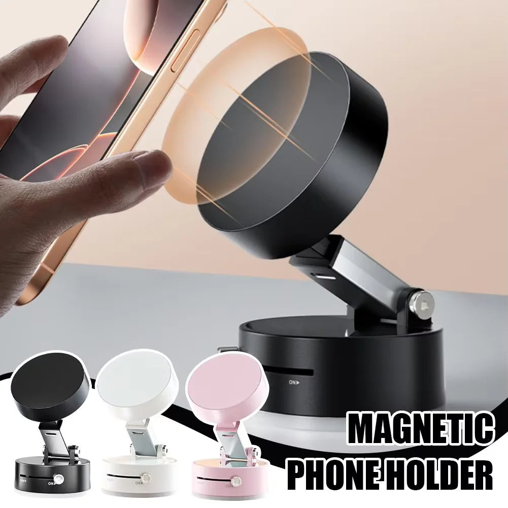 Foldable Car Phone Holder Vacuum Adsorption Magnetic Suction Cup