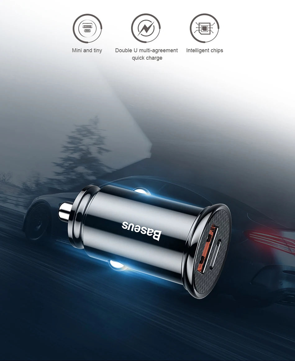 Baseus USB Car Charger Quick Charge Fast Car USB Charger