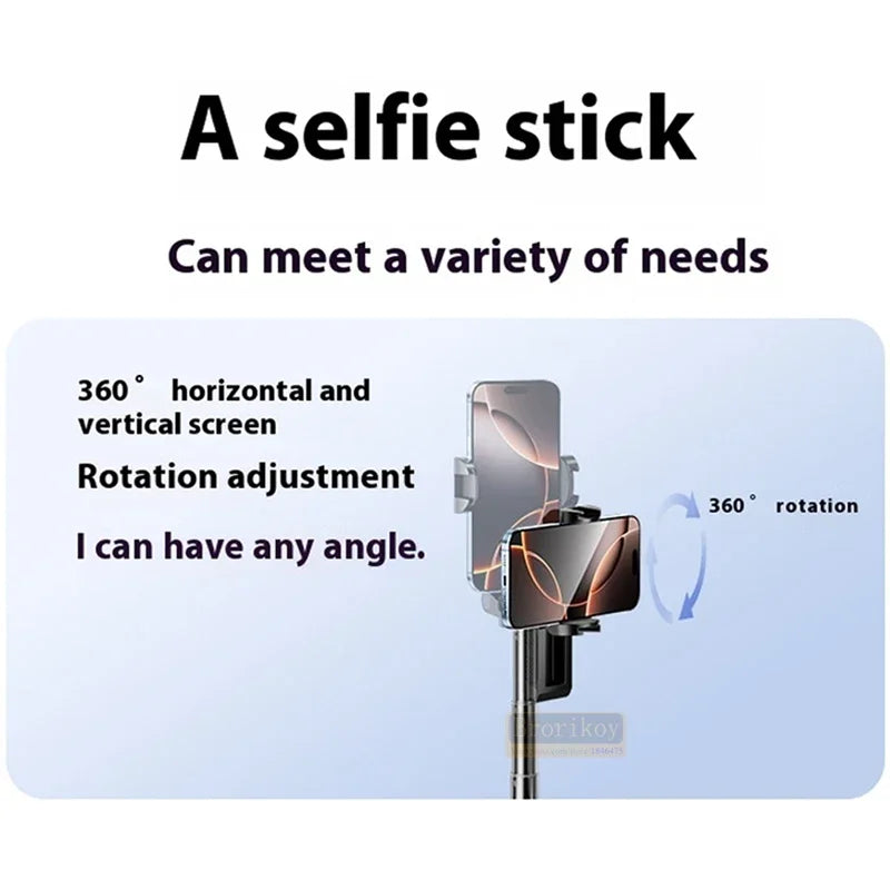 Portable Mini Remote Control Selfie Stick 360 Degree Rotation
