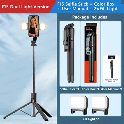 F15 Selfie Stick Tripod with Bluetooth Remote