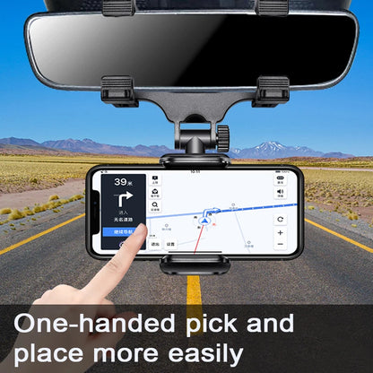 SEAMETAL Car Rearview Mirror Phone Holder 360 Rotation