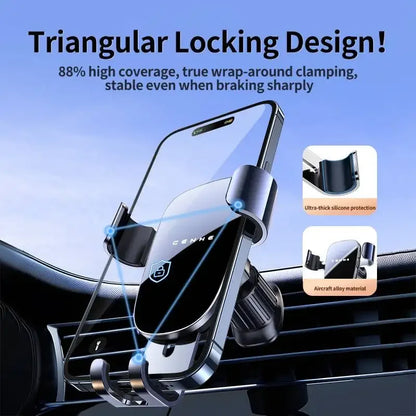 TIMESS Car Holder Mount Upgrade Auto Locking Universal Phone Stand Holder