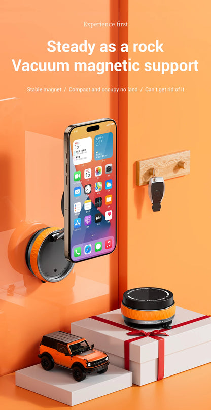 360° Magnetic Vacuum Suction Phone Holder | Dual 180° Adjustable