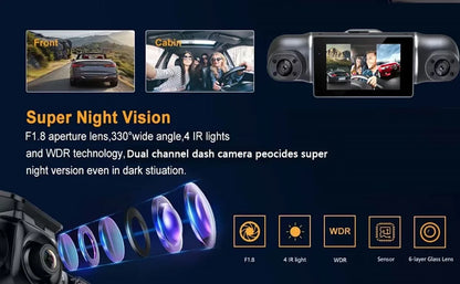 360 Degree Car DVR 4*1080P Video Recorder WIFI GPS Dash Cam