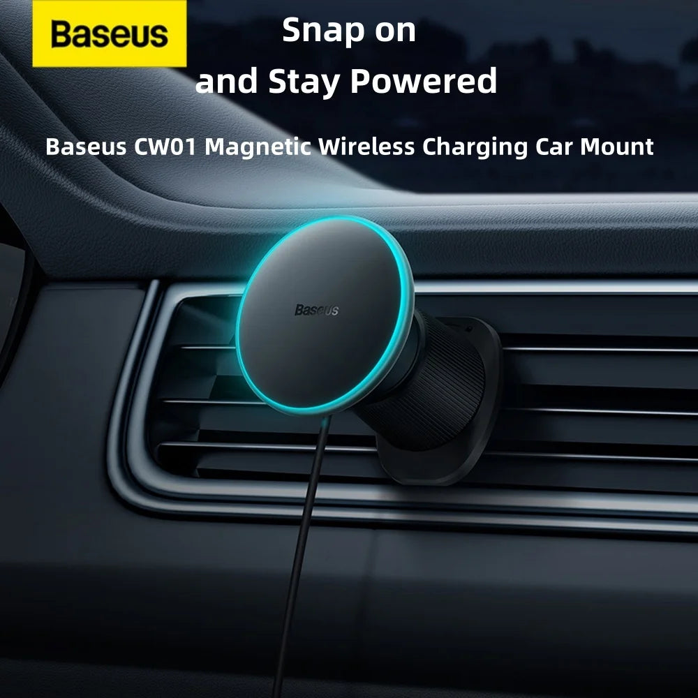 15W Fast Charging Car Charger Holder Magnetic Car Phone Holder