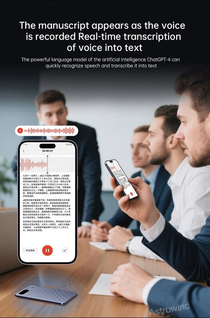 Note Voice Recorder Case Support 118 Language Recorder AI