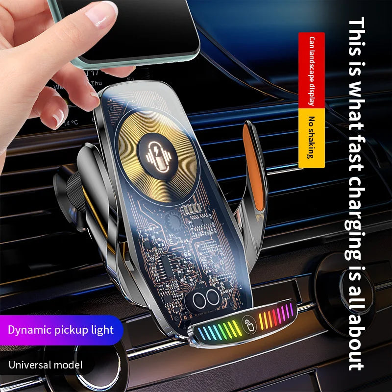 66W Magnetic Car Phone Holder 15W Wireless Fast Charger Car Stand
