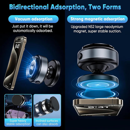 Car Mount Electric Vacuum Magnetic Holder 360° Adjustable