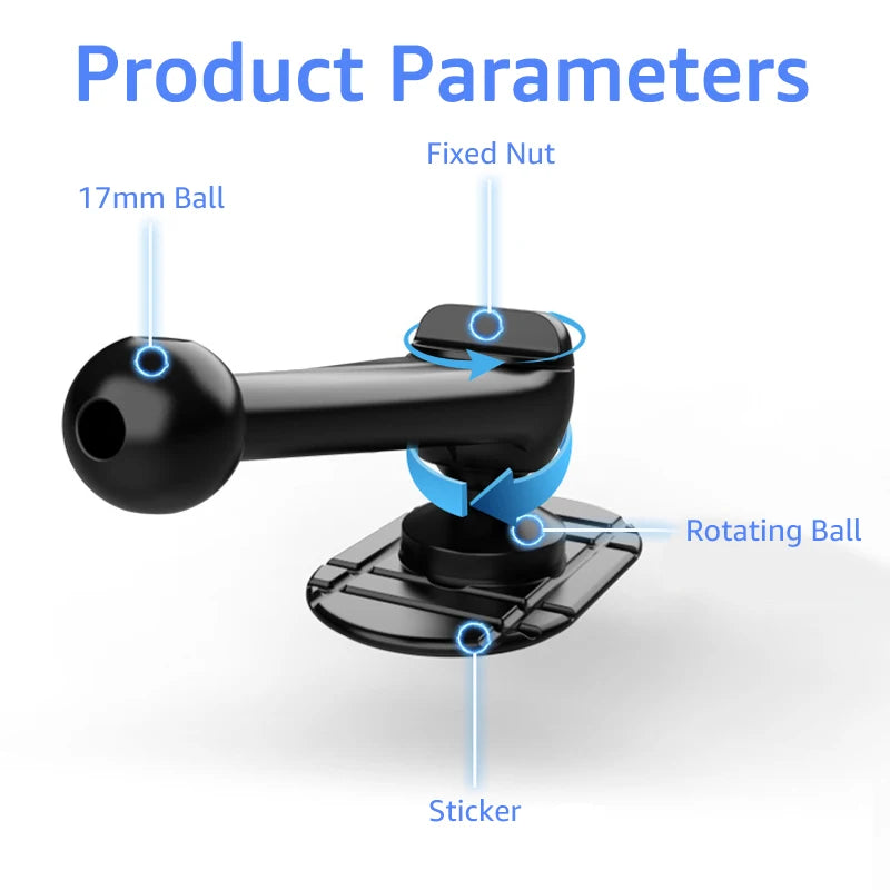 Universal 17mm Ball Head Base for Car