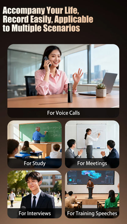 Famue Ai Voice Recorder with Text Transcription Mini Portable