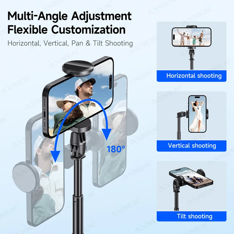 Bluetooth Selfie Stick Tripod Auto Pop-Up Foldable Holder