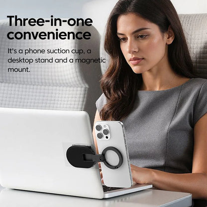 3 In 1 Magnetic Suction Cup Stand Bracket 360° Rotatable Phone Holder