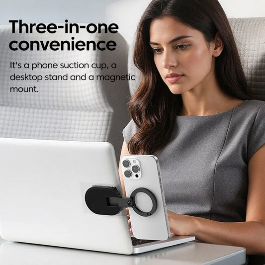 3 In 1 Magnetic Suction Cup Stand Bracket 360° Rotatable Phone Holder