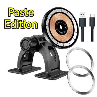 15W Car Magnetic Wireless Charger Holder with Metal Body