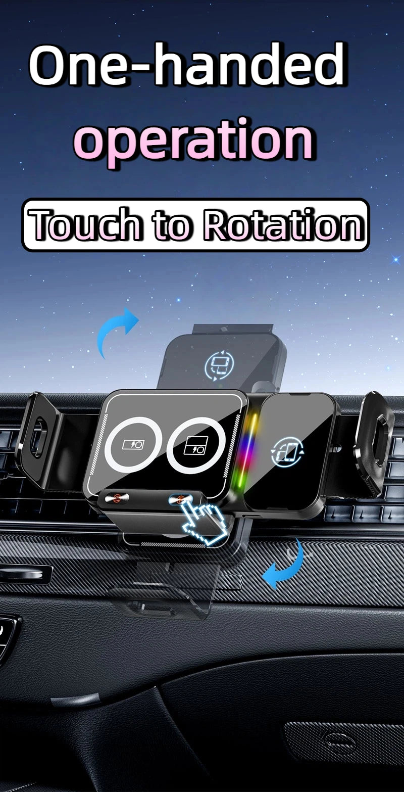Universal Car Phone Wireless Charging Holder 360° Rotation Mount