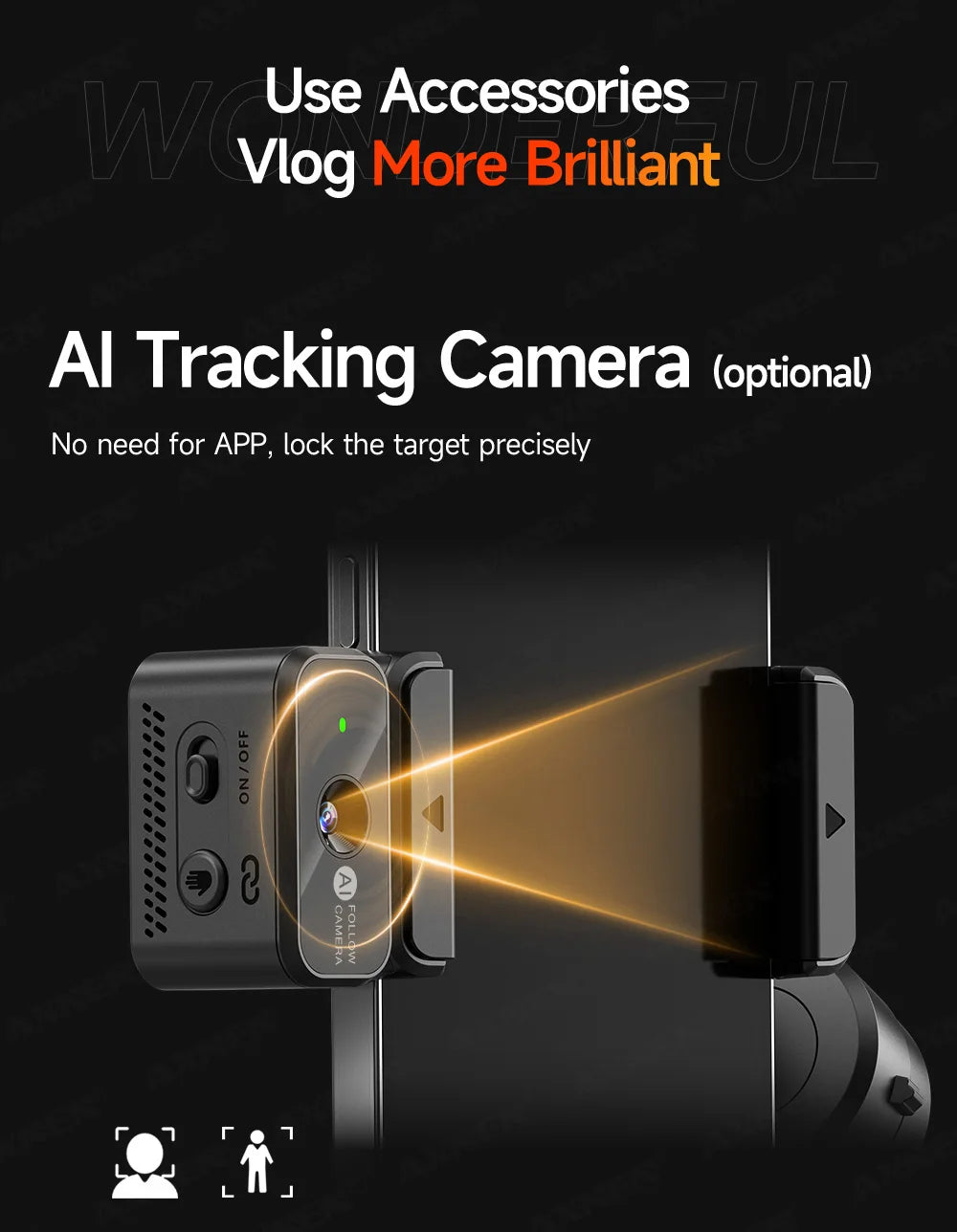 Foldable 3-Axis Phone Gimbal Stabilizer with Telescopic Rod