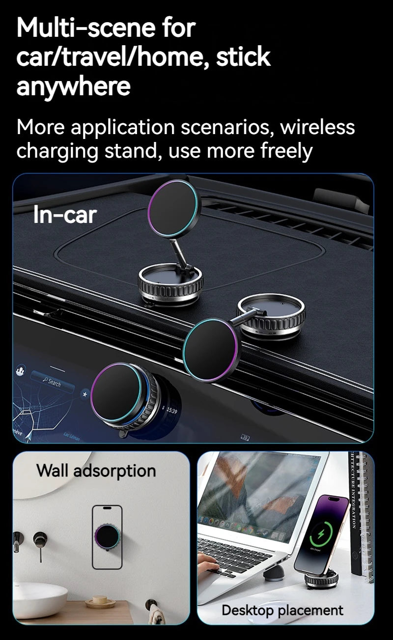15W Universal Car Magnetic Phone Wireless Charging Holder
