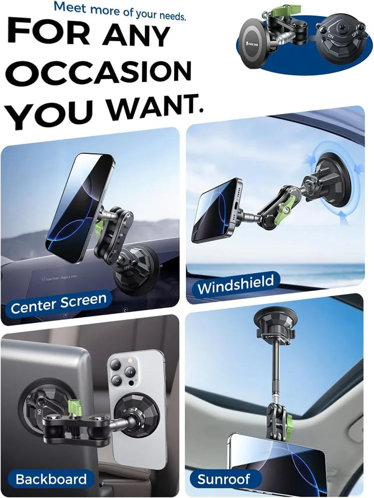 Lanparte Magnetic Car Phone Holder [Strong Suction&Strong Magnetic]