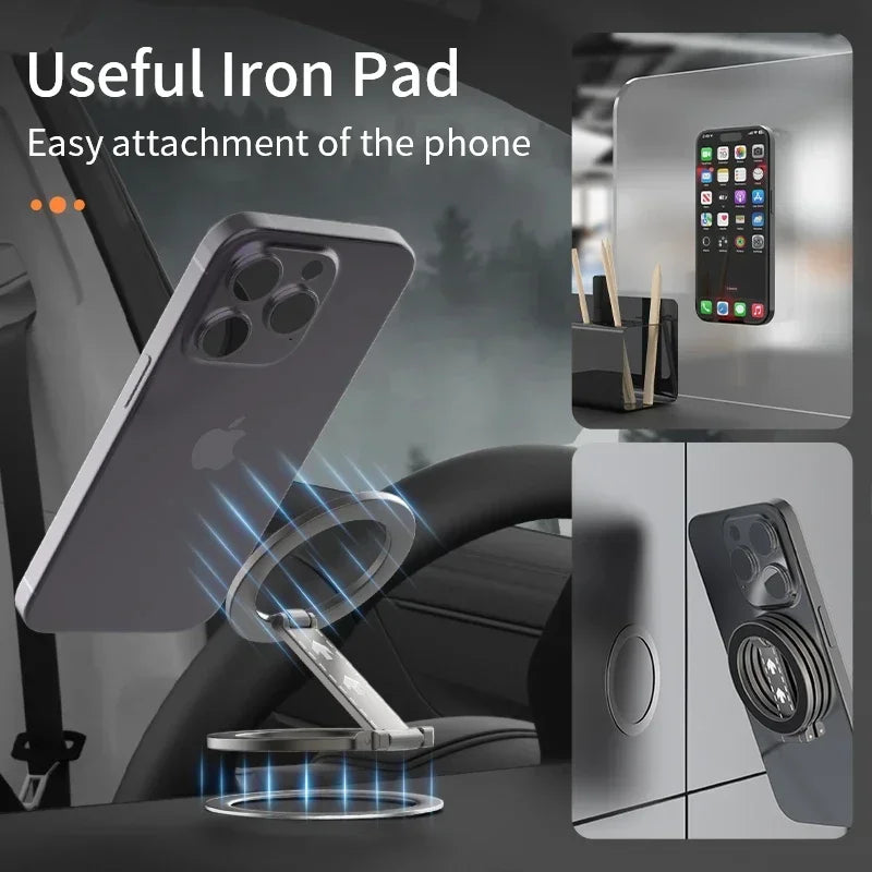 Double-Sided Magnetic Phone Ring Holder for MagSafe Kickstand