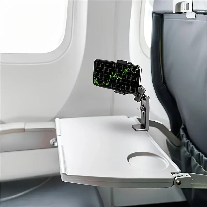Universal Foldable Airplane Travel Phone Holder Desk Lazy Car Seat