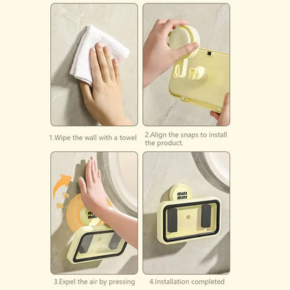 Waterproof Phone Holder For Shower 360 Rotation Phone Holder