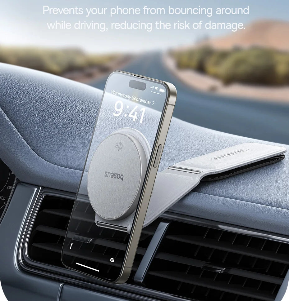 Baseus Car Phone Holder for iPhone 12-16 Wireless Charger