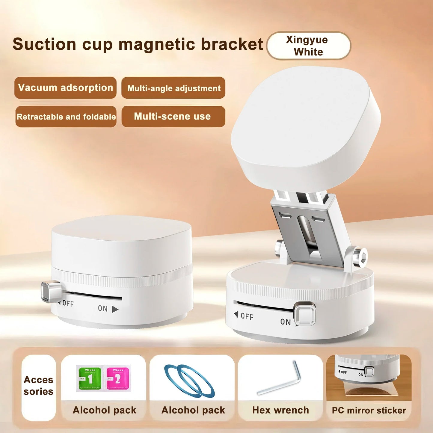 Suction Cup Magnetic Phone Holder Lazy Multi-functional Holder