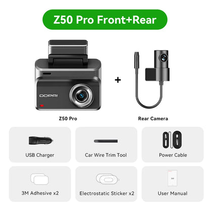 New DDPAI Dash Cam Z50 Pro 4K UHD 3"IPS Display