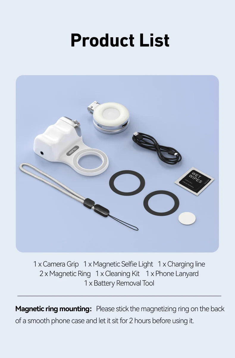 Phone Camera Shoot Hand Grip Magnetic Phone Holder