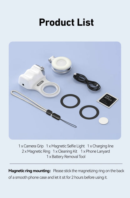 Phone Camera Shoot Hand Grip Magnetic Phone Holder