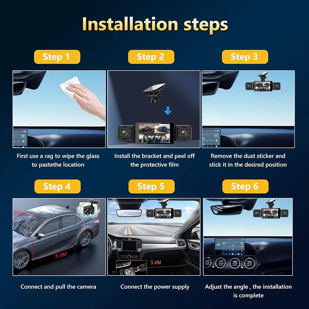 360° Car DVR 1080P Video Recorder Dash Cam for Car