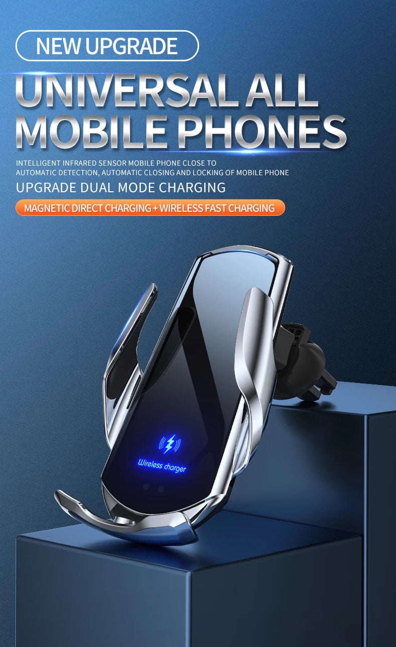 Car Phone Holder Phone Support Car Mounts Wireless Charging