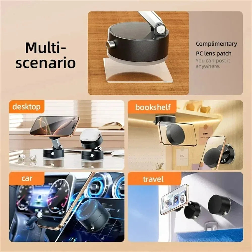 1PC Vacuum Magnetic Car Phone Mount 360 Rotating Suction Cup