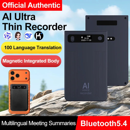 New Ultra-thin T8 Intelligent AI Voice Recorder Transcription