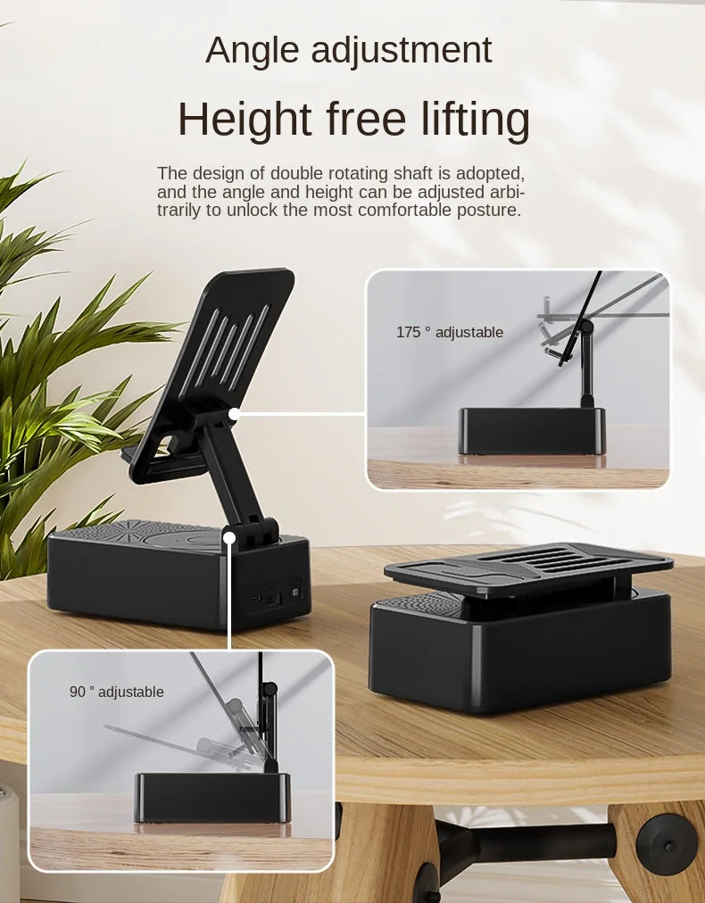 3 In 1 Mobile Phone Bracket Bluetooth Speaker Power Bank