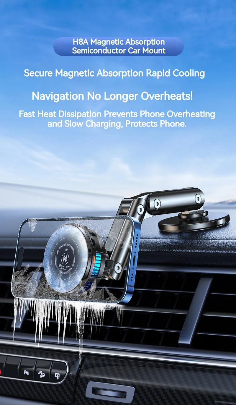 Universal Metal Car Magnetic Semiconductor Cooling Phone Holder